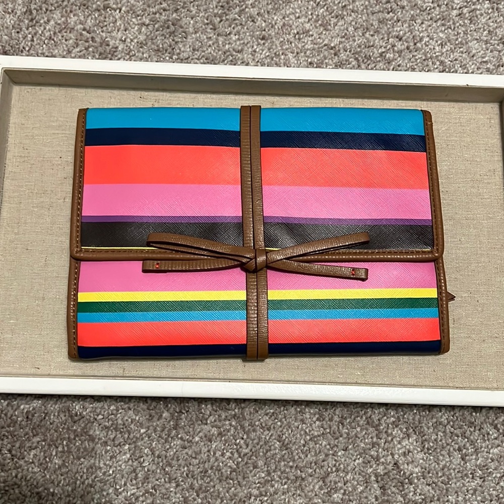 Stella & Dot Jewelry Roll in multi stripe